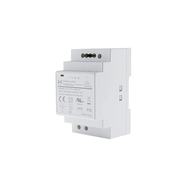 SeKi DIN Rail Power Supply H-60-24 - 24V - 2.5A