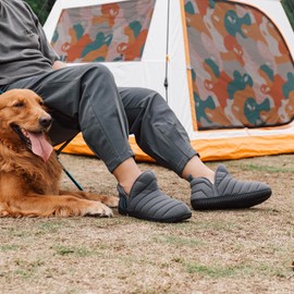 RockDove Men's Alpinz Puffer Bootie, Size 10 US Men, Dark Grey