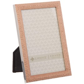 Lawrence Frames Rose Shimmer Metal Picture Frame, 4 by 6-Inch, Gold