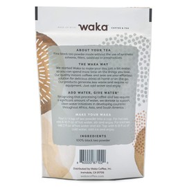 Waka té instantáneo de calidad de café, Kenyan, polvo de té negro | 100% hojas de té, sin ingredientes artificiales, 225 porciones en una bolsa de 4.5 onzas | Añadir agua, dar agua