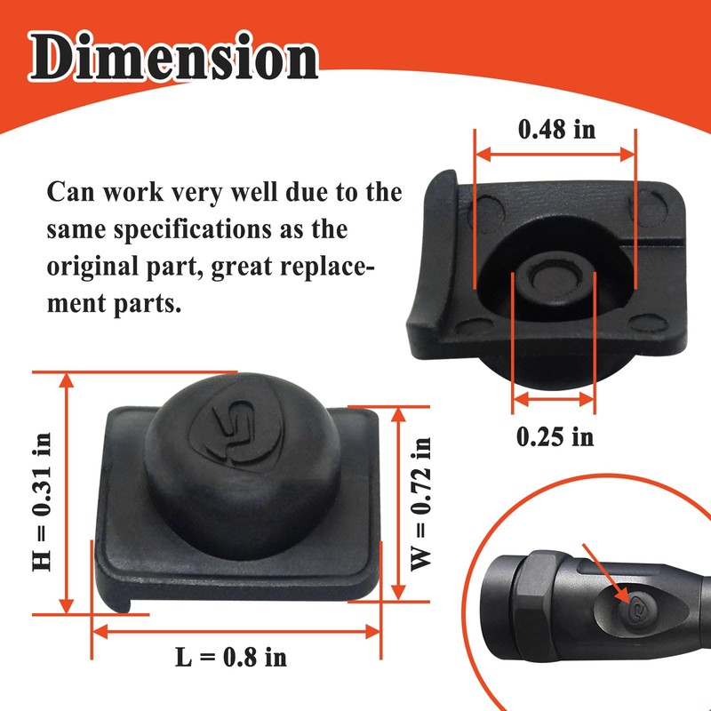 Gugaguga 2Pcs 757016 LED Flashlight Switch Button Boot Replacement