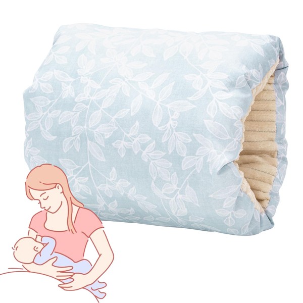 Zouwel Breastfeeding Arm Pillow Cozy Cradle Arm Pillow, Breastfeeding and Bottle Feeding Head Support Pillow Soft Cotton Cozy Cradle Pillow for Travel Outdoor (B)