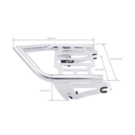 Drytuns Luggage Rack Rear Grab Handles Bracket Kit for Harley Road King Road Glide Street Glide Electra Glide 2009-2024 (Chrome)