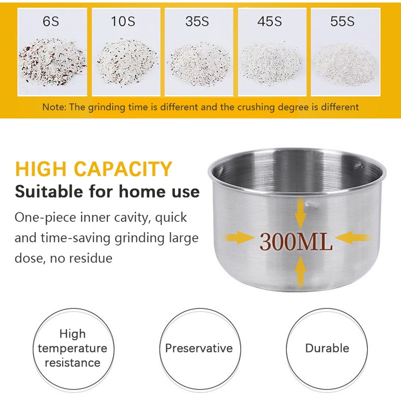 Grinder Household Mini Stainless Steel Electric Pulverizer Four Edged Blade