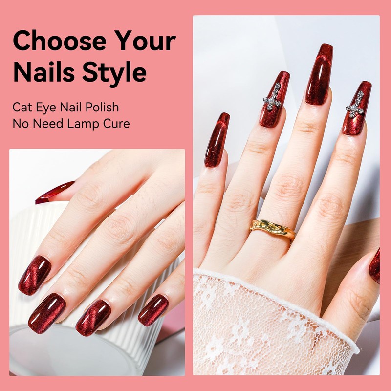 Magnetic Nail Polish Non Gel Quick Dry Cat Eye Nail