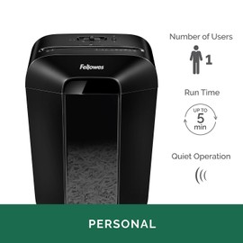 Fellowes Powershred LX70-DB 11 Sheet Cross-Cut Household Paper Shredder for Home Office