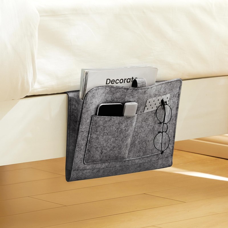 YOUDENOVA Bedside Caddy, Bedside Organizer for Dorm Room, Bunk Bed,