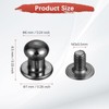 TIXIPEM 6mm Ball Head Stud Rivets Screw Back [20Pcs] -