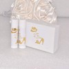 30 Retro Wedding Gold Foil Lip Balm Labels, Metallic Chapstick