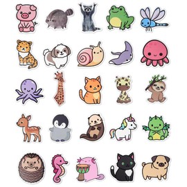 OSDUE Animal Stickers for Kids,100Pcs Cute Cartoon Waterproof Stickers, Cute Trendy Aesthetic Sticker for Laptop Car Scrapbook Phone Skateboard Computer Wall Window, Kids Girls Boys Adults Gift