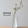 7Inch White Tall Conic Ceramic Bud Vase Empty Single Stem