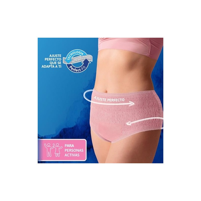 TENA Pants Mujer Talla G, Ropa interior desechable, 14 piezas
