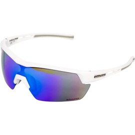 Rawlings Baseball Sunglasses for Adults - White Frame with Blue Mirrored Lens