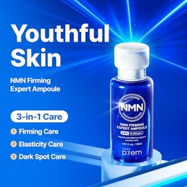 MAKE P:REM NMN NAD+ Suero de ampolla reafirmante experto, suero facial reafirmante y suavizante intensivo con péptidos y resveratrol para una elastici