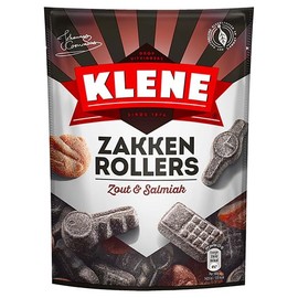 Klene Zakken Rollers I Semisoft Salty Salmiac Licorice Candy I Zout I 210 g 7.4 ounce