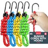 4pk 75cm Long Bungee Cords with Hooks | Strong Bungy