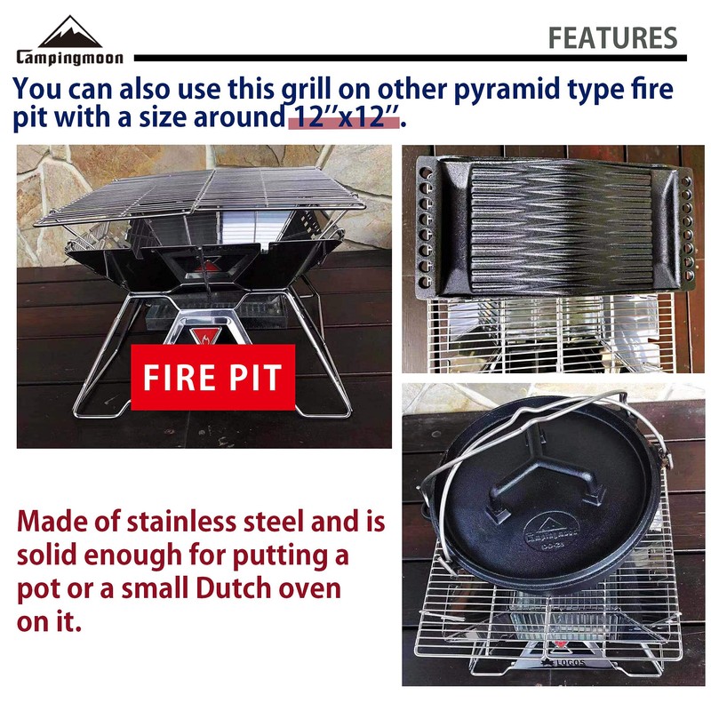 CAMPINGMOON Height Adjustable in 2 stages for 3-4 people using