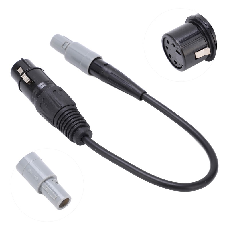 Aviation Headset Adapter 6pin LEMO to 5pin XLR High Density