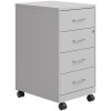 Hirsh Industries LLC Space Solutions 18"D 4 Drawer Metal Mobile