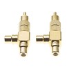Keple RCA Splitter Adaptor, Pack Of 2-50 Ohm 1 To