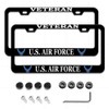 2 Pcs License Plate Frame for U.S. Air Force Veteran