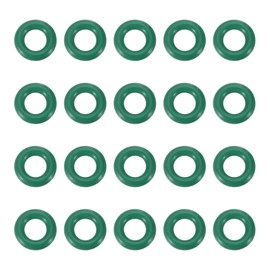 PATIKIL Fluorine Rubber O-Ring 6mm OD 3mm ID 1.5mm Width, 20Pcs Metric FKM Sealing Gasket Replacement for Seal Plumbing and Faucet Hose Machinery Plumbing Valves, Green