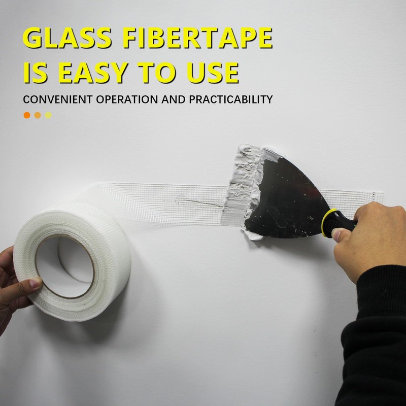Hubaow 12" 100 Feet Drywall Joint Tape, Self-Adhesive Encrypted Fiberglass
