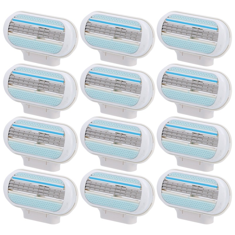 12Pcs Women's Razor Blade Refills 3 Blade Replacement Razor Blade