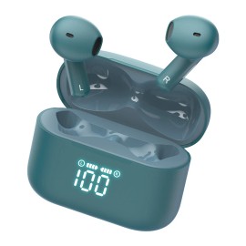TOZO Tonal Fits(T21) Wireless Earbuds Bluetooth Headphones w/LED Digital Display - Dark Cyan