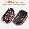 Sindeda Jeep Key Fob Cover with Keychain Soft Full Protection