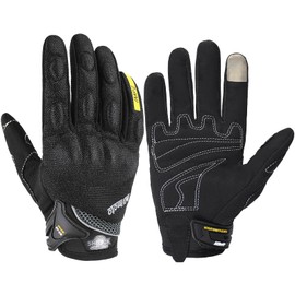 mjmoto Motorcycle Gloves Men Touch Screen Motocross BMX ATV MTB Cycling Racing Gloves (Size L)