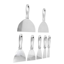 Putty Knife Set, 7pcs Putty Knife Stainless Steel Paint Scraper Putty Knife Scraper for Repairing Drywall Removing Wallpaper Applying Putty Plaster Cement Drywall Hand Tool Kit