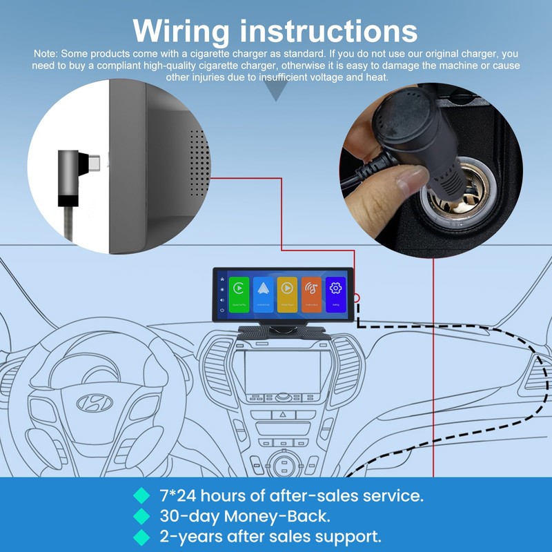 Portable Apple Car Play Screen 10.3 inch IPS Carplay Screen
