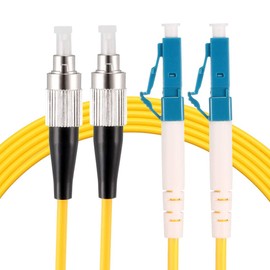 uxcell Fiber Cable,3 Meters 10Ft FC to LC Duplex 9/125 Single-Mode Fiber Optic Cable Jumper Optical Patch Cord FC-LC