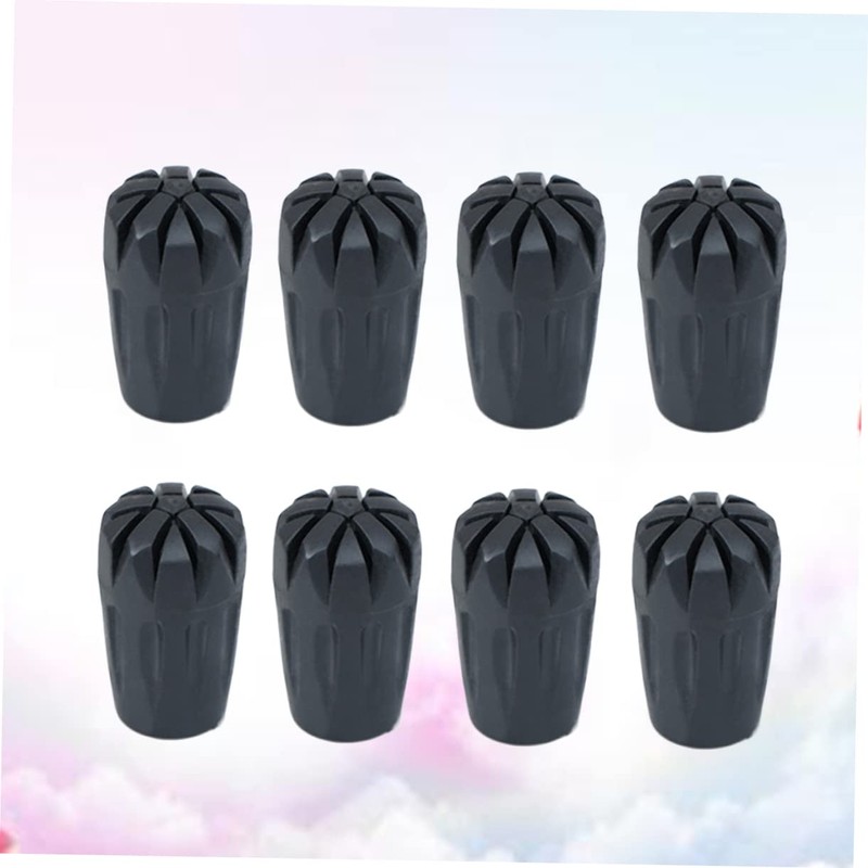 Totority 8pcs Rubber Tips for Trekking Cane Durable Hiking Pole