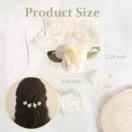 12Pcs Mini Flower Hair Clips Cute Flower Hair Accessories Alligator Clips Spring Floral Hair Barrettes for Women Girls Bride Wedding Birthday Party Hair Decoration