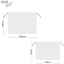 GONGKANGYUAN 2 Pack Dust Bags for Handbags Silk Dust Cover Bag for Handbags Purses Shoes Boots, Silk Dustproof Drawstring Bag Travel Storage Pouch (White)