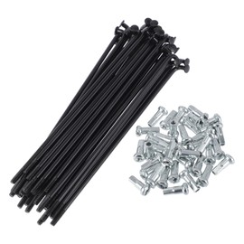 RATCHROLL 1 Set Universal Bicycle Spokes 13G 100mm Length Bike Wheel Spokes Nipple Black 45 Steel
