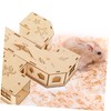 Gatuida Wooden Hamster Tunnel Maze Pet Labyrinth for Small Animals
