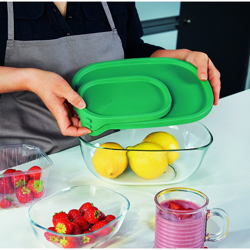 Luminarc Nest & Store Container Rectangular, Sodo tensionado, Green Rectangular