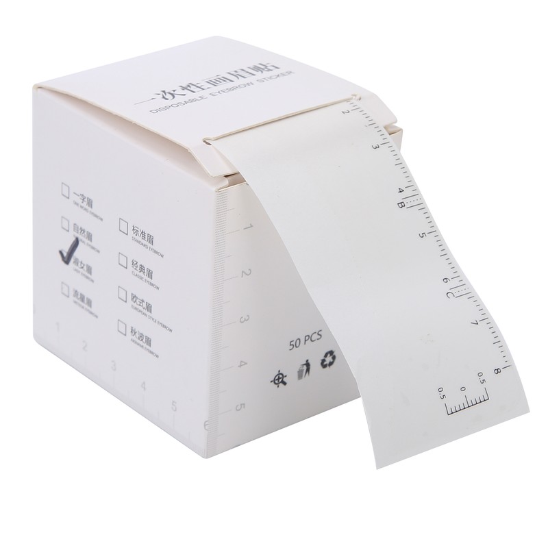 50pcs/roll Microblading Eyebrow Ruler Disposable Eyebrow Tattoo Shaping Ruler Tool4#
