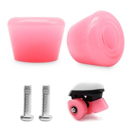 zhongko 2 Pcs Roller Skates Brake Stopper, Quad Skate Toe Stops Rubber Compound Roller for Roller Skate Accessories Replacement(Pink)