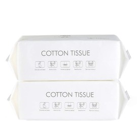 FUSHANG 50/100 Unids Desechable Toalla Facial, Fibra de Algodón Limpiador Facial Desmaquillador Algodón (200PCS/2PACK)