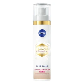 NIVEA Luminous 630 Fluido con Color 3 en 1 Tono Claro (40 ml) - Enriquecido con Ácido Hialurónico y Vitamina E para una Piel Luminosa sin Manchas por Edad, Solares u Hormonales