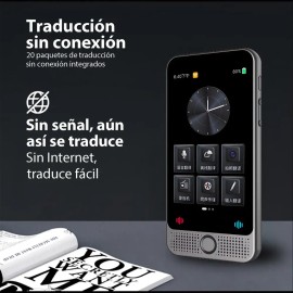 TTMXI Dispositivo Traductor de Idiomas Instantáneo Ia sin Conexión - 142 Idiomas, Traducción Instantánea de Voz y Foto Bidireccional, sin WiFi, Portát