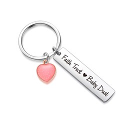 ZNOSVEI Baby Dust Gift IUI Keychain IVF Keychain IVF Transfer Gift Infertility Wife Jewelry IVF Transfer Day Jewelry Faith Trust Jewelry IUI Fertility Jewelry Infertility Keychain