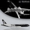 BluWinds 1/400 New Zealand777 Black Airplane Model Diecast Airplanes Model
