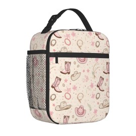 SIUKUS Insulated Lunch Box for Kids Boys Girls, Reusable Lunch Bag for School, Office, Picnic, Work, Travel, Western Cowboy Theme Lunch Box