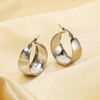 ALRNBY Gold Chunky Hoop Earrings for Women Thick Wide Big