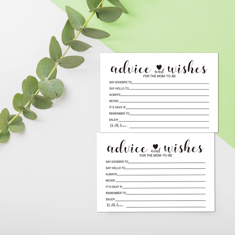 KRUCVOJO 50 Advice and Wishes Cards for the Mom-to-Be -
